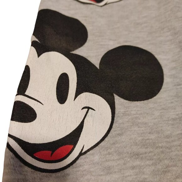 Disney Joggers Juniors Size L Gray Mickey Mouse Print Sweatpants - Picture 4 of 11